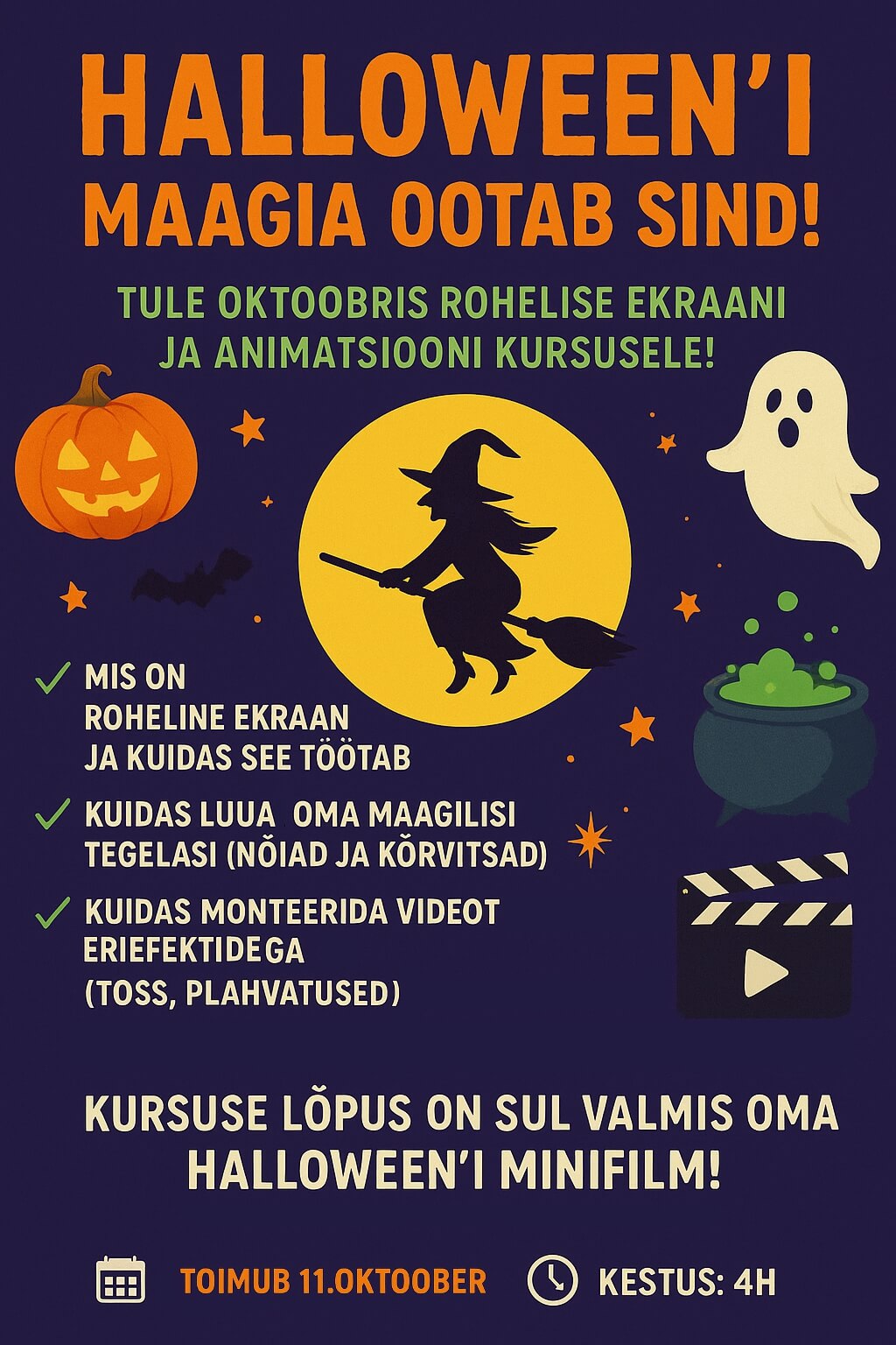 Järgmine laupäevak juba 11. oktoobril Anima laupäevak on alates 9-aastastele animatsioonihuvilistele mõeldud kursus, mis toimub 1x kuus, laupäeval 4 h korraga. 